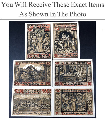 Germany Notgeld EISENACH 50 Pfennig 1921 Full Set 6 pcs