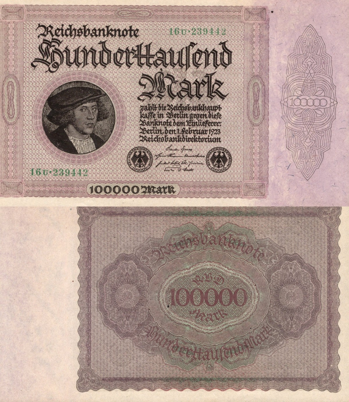 Germany 100000 Mark 1923 P 83d UNC