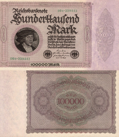 Germany 100000 Mark 1923 P 83d UNC