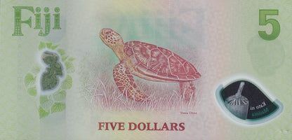 Fiji 5 Dollars 2026 P New Design Polymer UNC AA Prefix