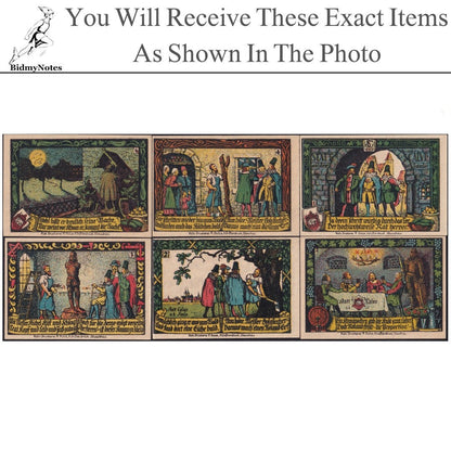 Germany Notgeld CALBE A.D. SAALE 50 Pfennig 1917 Set 6 pcs