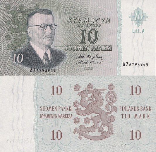 Finland 10 Markkaa 1963 P 104 Litt. A UNC
