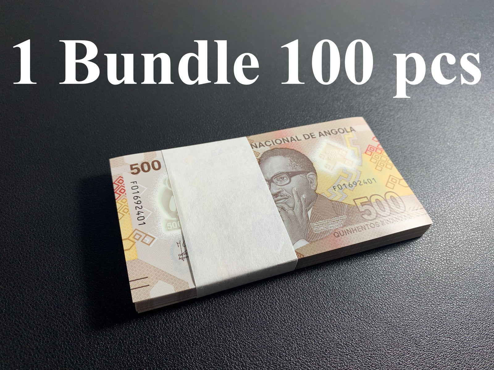 Angola 500 Kwanzas 2025 P 161 Polymer UNC 1 Bundle Lot 100 pcs