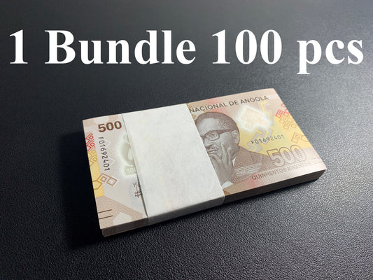 Angola 500 Kwanzas 2025 P 161 Polymer UNC 1 Bundle Lot 100 pcs
