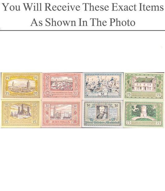 Germany Notgeld CANTH 25 50 75 Pfennig 1922 Full Set 8 pcs