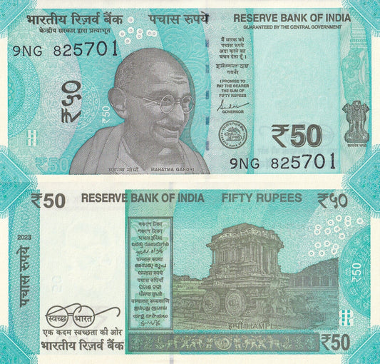 India 50 Rupees 2023 P 111 UNC