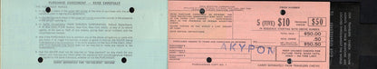 USA 10 Dollars 1969 First National City Corp. Bank Cheque UNC W/Booklet (1 Note)