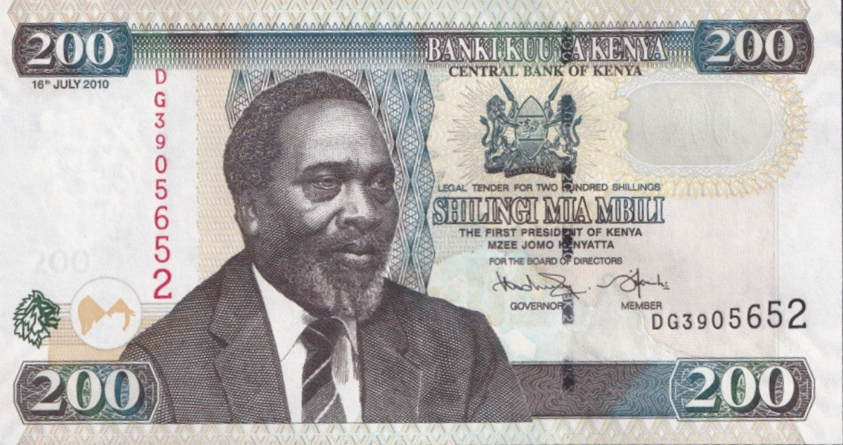 Kenya 200 Shillings 2010 P 49 UNC