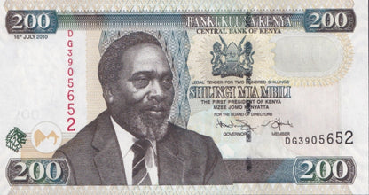 Kenya 200 Shillings 2010 P 49 UNC