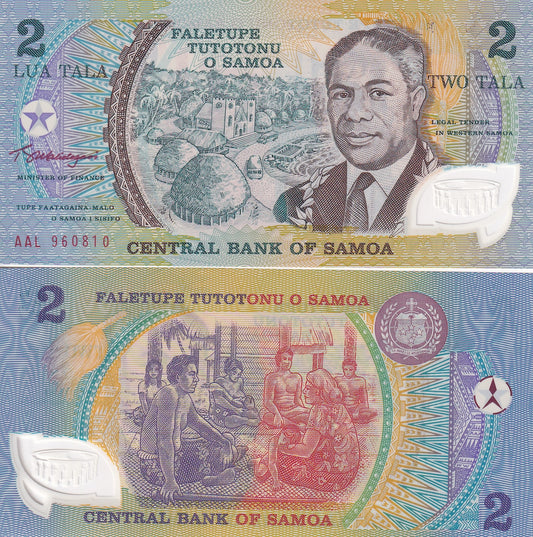 Western Samoa 2 Tala 1990 P 31 Polymer UNC