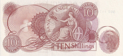 Great Britain 10 Shillings ND 1960-1970 P 373 UNC