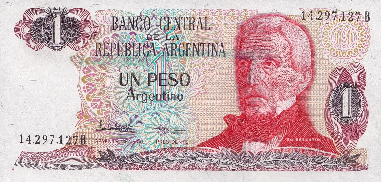 Argentina 1 Peso Argentino ND 1983-1984 P 311 UNC