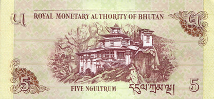 Bhutan 5 Ngultrum 2015 P 28c AU