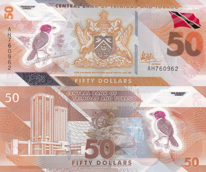 Trinidad & Tobago 50 Dollars 2020 P 64 Polymer UNC