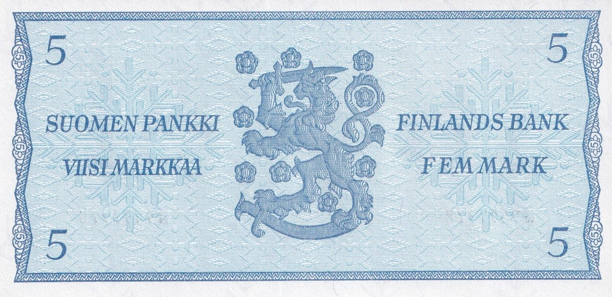 Finland 5 Markka 1963 P 106A Litt. B UNC