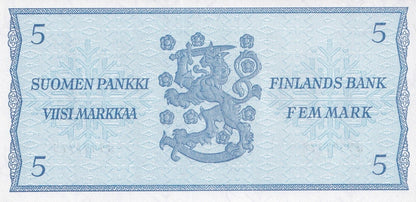 Finland 5 Markka 1963 P 106A Litt. B UNC
