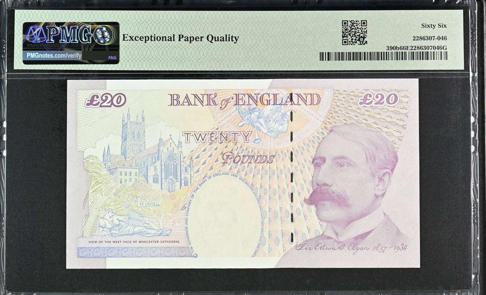 Great Britain Bank of England 20 Pounds 1999 (ND 2004) P 390b UNC PMG 66 EPQ
