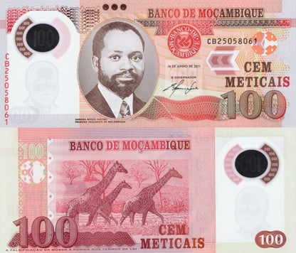 Mozambique 100 Meticais 2011 P 151a Polymer UNC