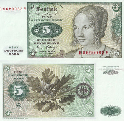 Germany 5 Deutsche Mark 1980 P 30b UNC