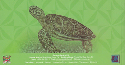 Fiji 5 Dollars 2026 P New Polymer Design UNC AA Prefix With Folder