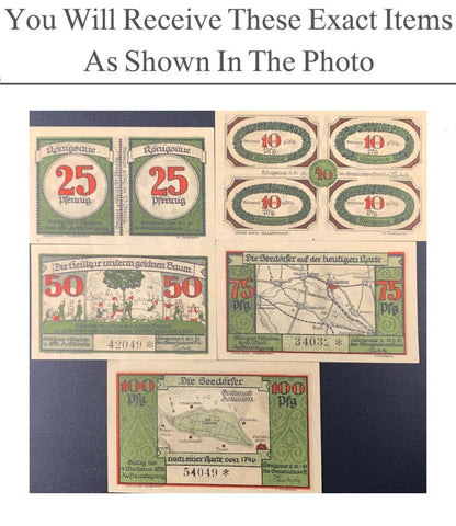 Germany Notgeld KONIGSAUE 10 25 50 75 100 Pfennig 1921 Full Set 5 pcs