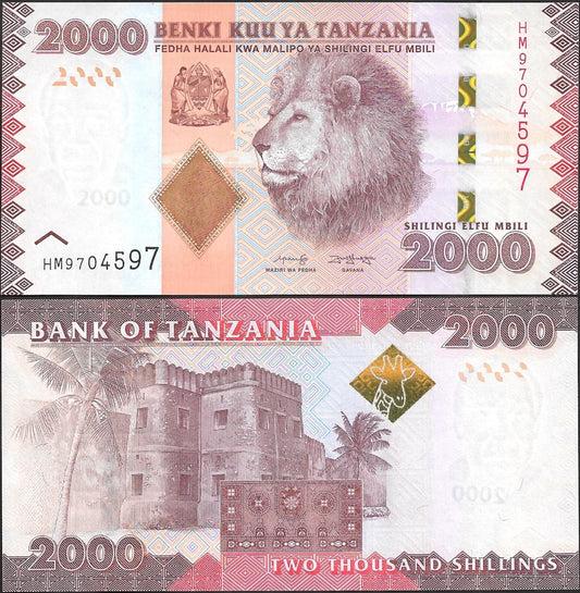 Tanzania 2000 Shillings ND(2010-2020) P 42 UNC