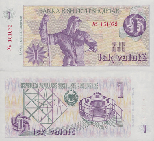 Albania 1 Lek Valute ND 1992 P 48A UNC