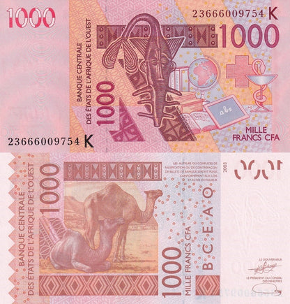 West African States Senegal 10000 Francs 2023 P 715K Code K UNC
