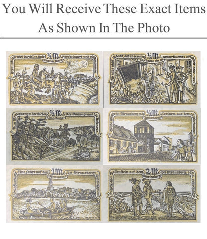 Germany Notgeld STRAUSBERG 0.5 1 2 Mark 1921 Full Set 6 pcs