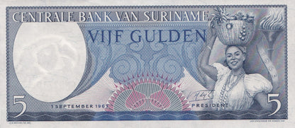 Suriname 5 Gulden 1963 P 120 UNC