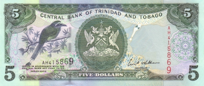Trindad & Tobago 5 Dollars 2002 P 42b UNC