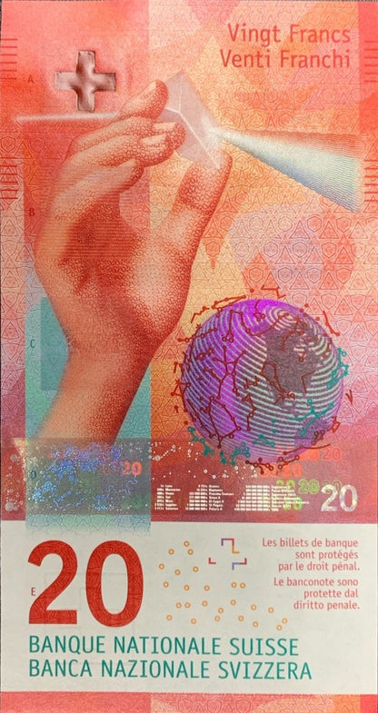 Switzerland 20 Franken 2016 P 76a UNC