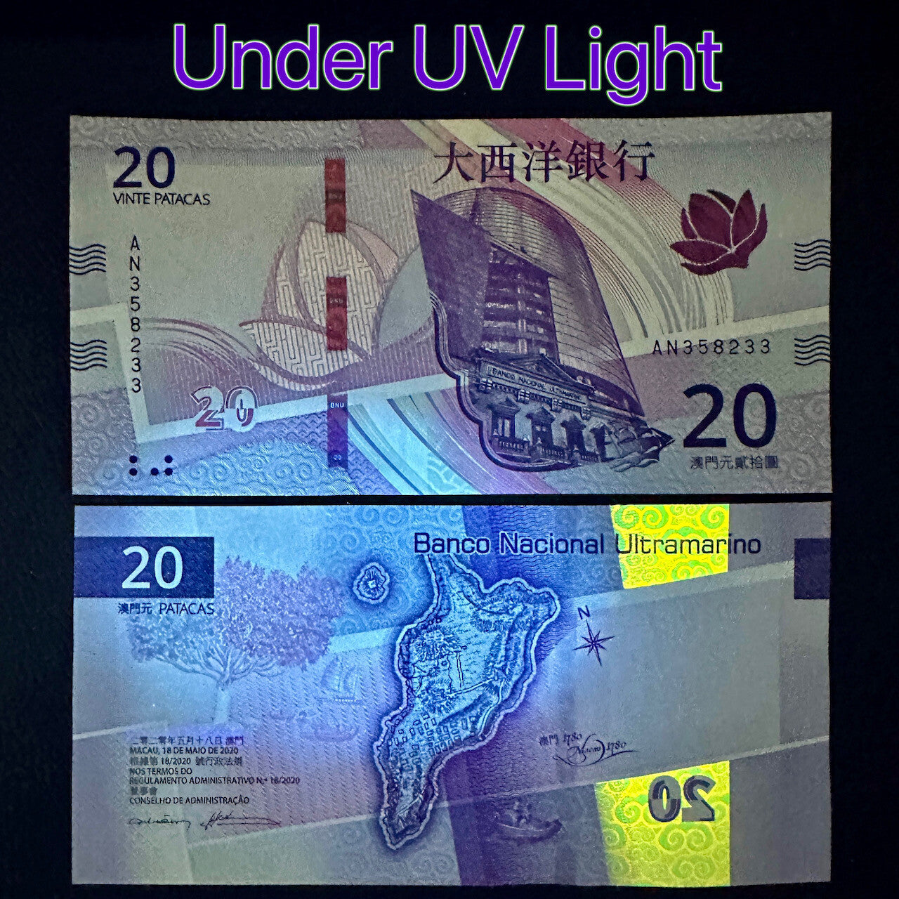 Macau Macao BNU 10 20 Patacas 2024 P 90 91 New Design issue UNC Set 2 pcs