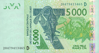 West African States 5000 Francs 2020 P 417D UNC