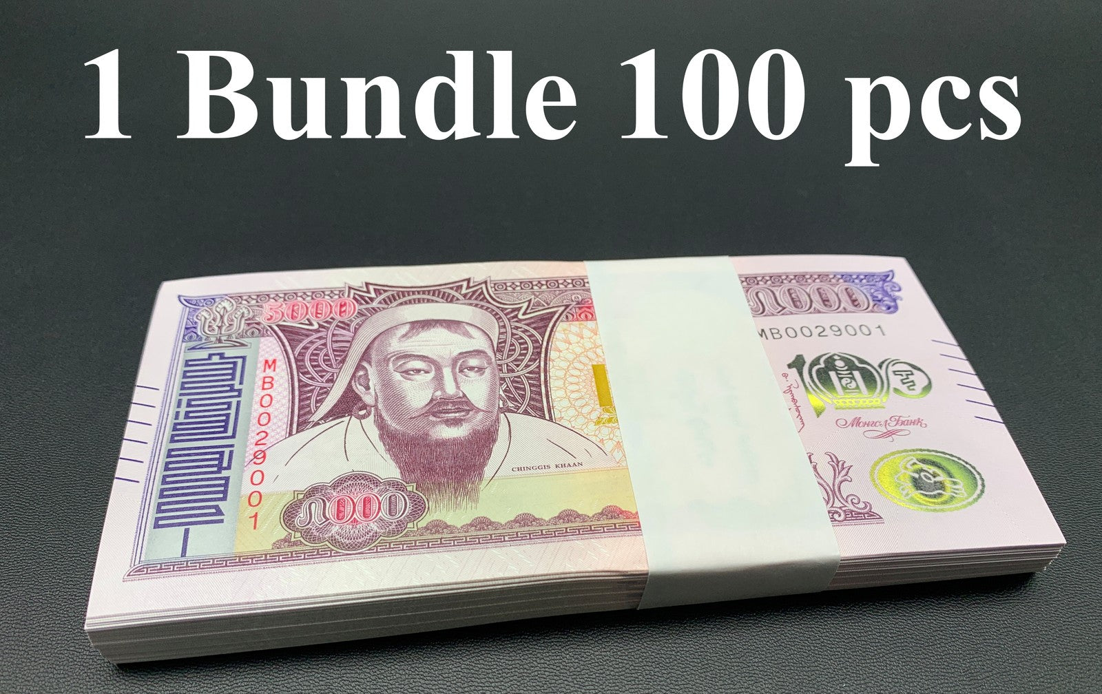 Mongolia 5000 Togrog 2024 P 80 UNC Commemorative 1 Bundle 100 pcs