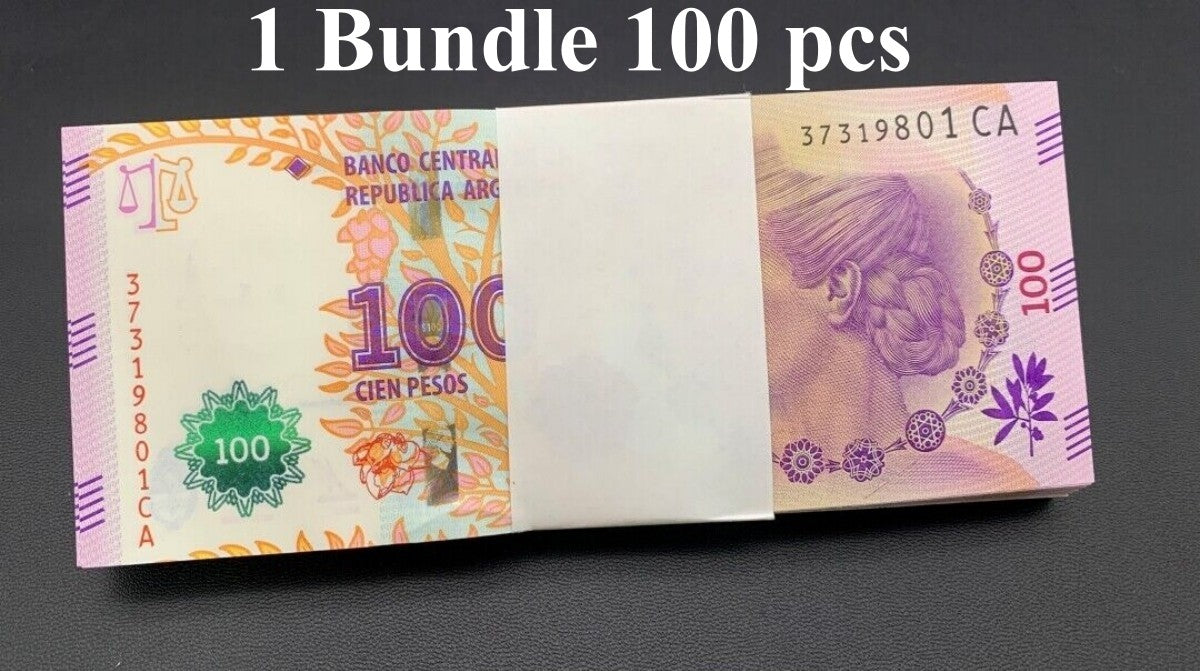 Argentina 100 Pesos ND 2012 P 358c UNC Commemorative 1 Bundle Lot 100 pcs