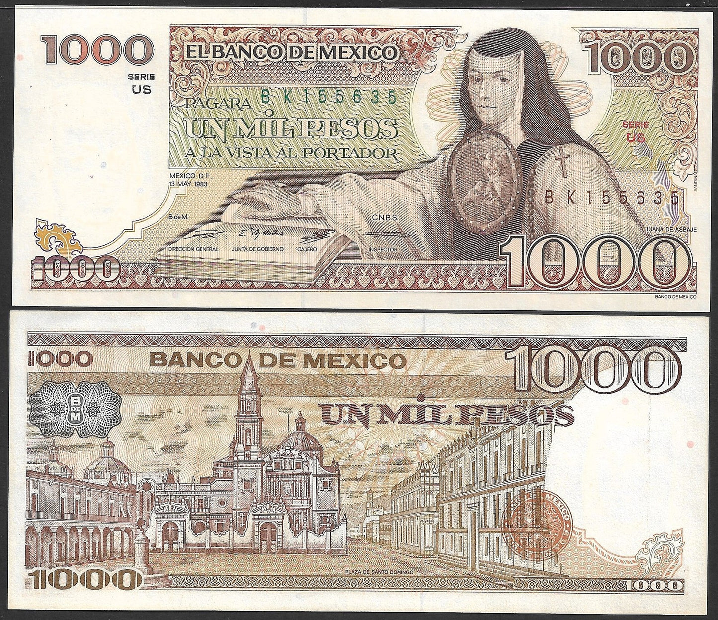 Mexico 1000 Pesos 1983 P 80a UNC