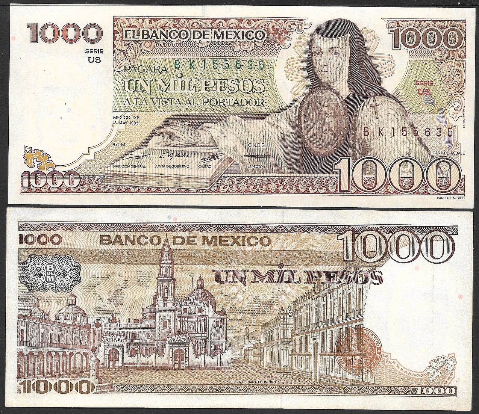 Mexico 1000 Pesos 1983 P 80a UNC