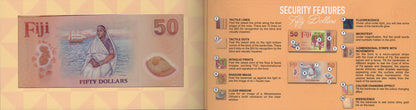 Fiji 50 Dollars 2026 P New Polymer Design UNC AA Prefix With Folder