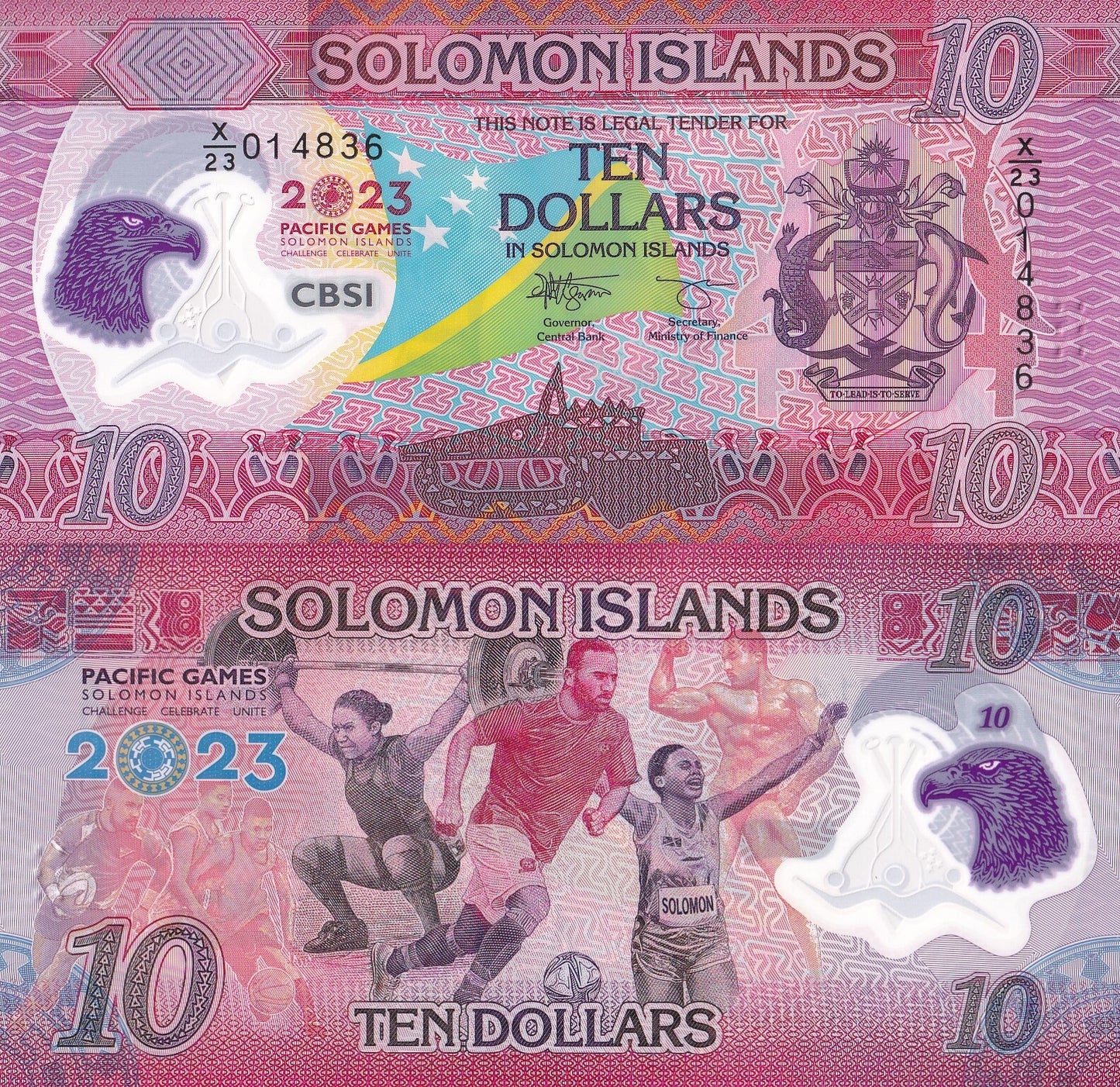 Solomon Islands 10 Dollars 2023 P 39  Replacement Comm. UNC