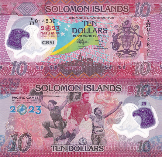 Solomon Islands 10 Dollars 2023 P 39  Replacement Comm. UNC