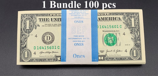 United States USA 1 Dollar 2021 P 549 "D" Cleveland OH UNC 1 Bundle Lot 100 pcs