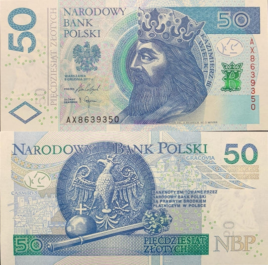 Poland 50 Zlotych 2017 P 185 UNC