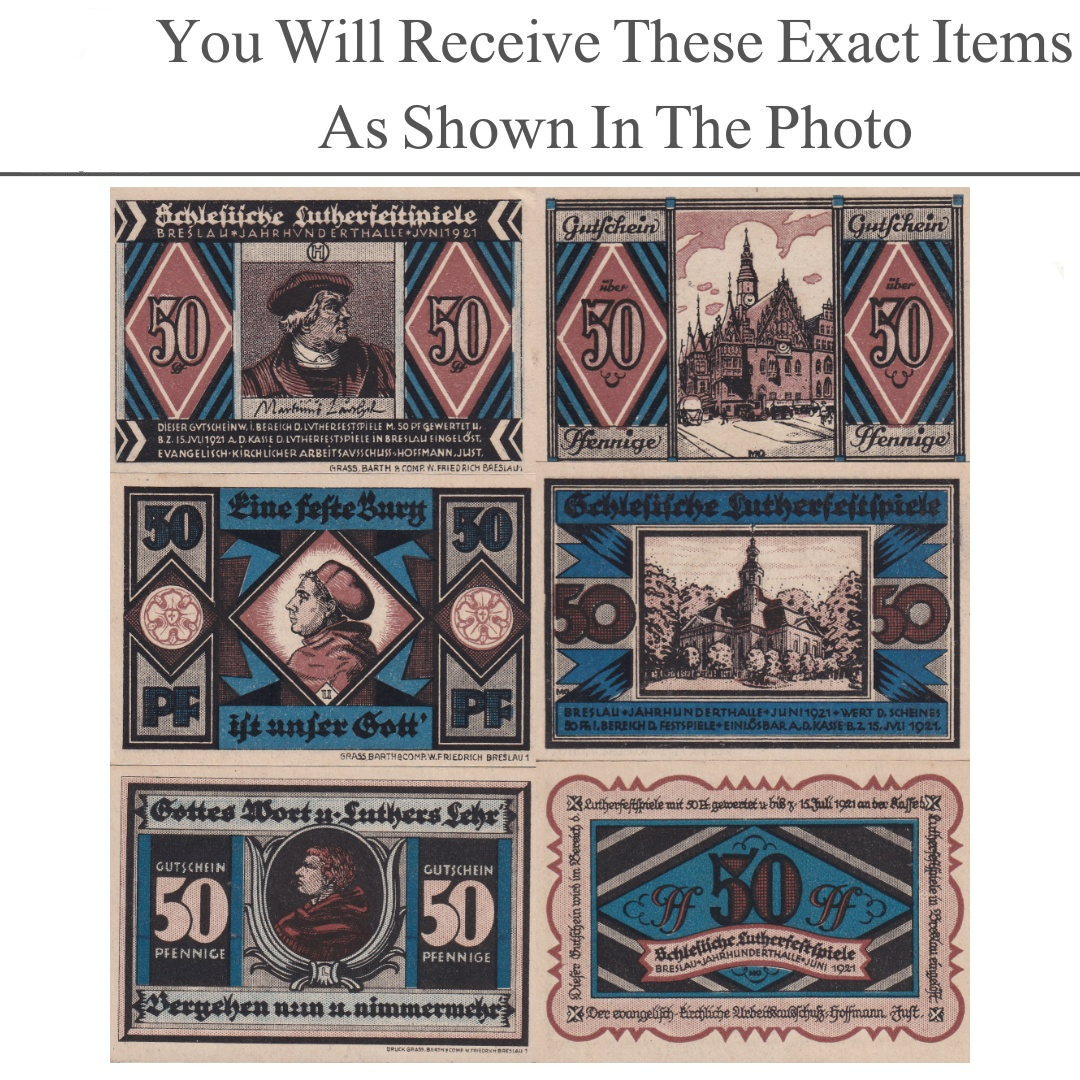 Germany Notgeld BRESLAU 50 Pfennig 1921 Set 3 pcs