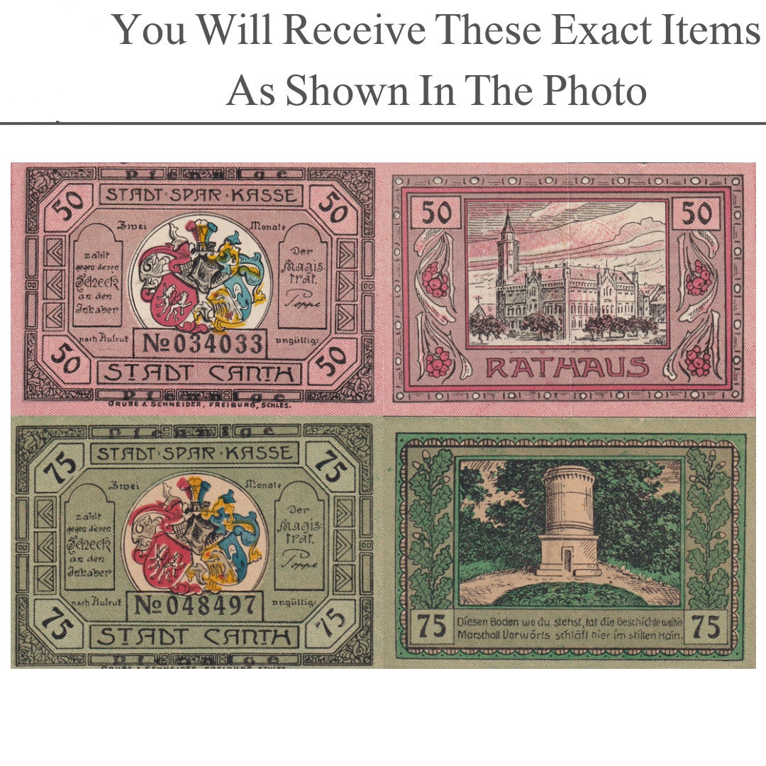 Germany Notgeld FREIBURG 50 75 Pfennig 1921 Set 2 pcs