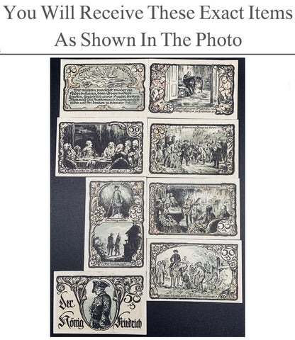 Germany Notgeld FRIEDRICHSBRUN 50 Pfenning 1921 Set 8 pcs
