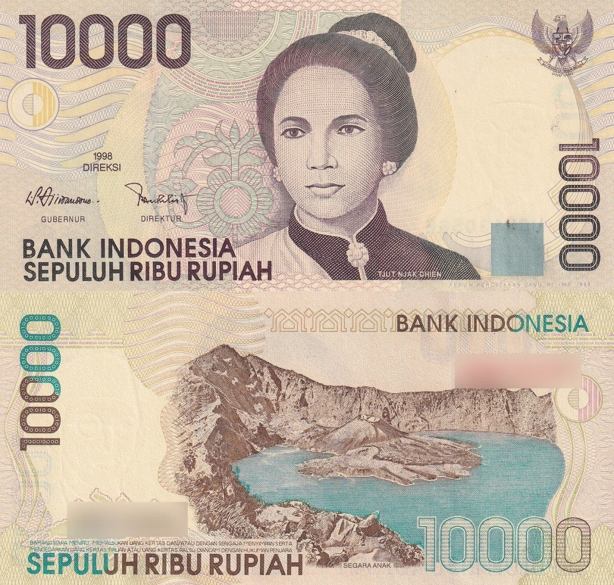 Indonesia 10000 Rupiah 1998/1999 P 137b UNC