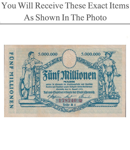 Germany Notgeld CHEMNITZ 5 Million Mark 1923