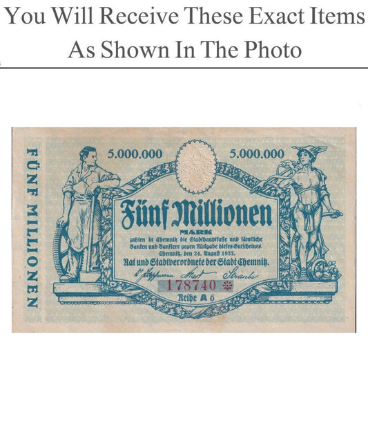 Germany Notgeld CHEMNITZ 5 Million Mark 1923