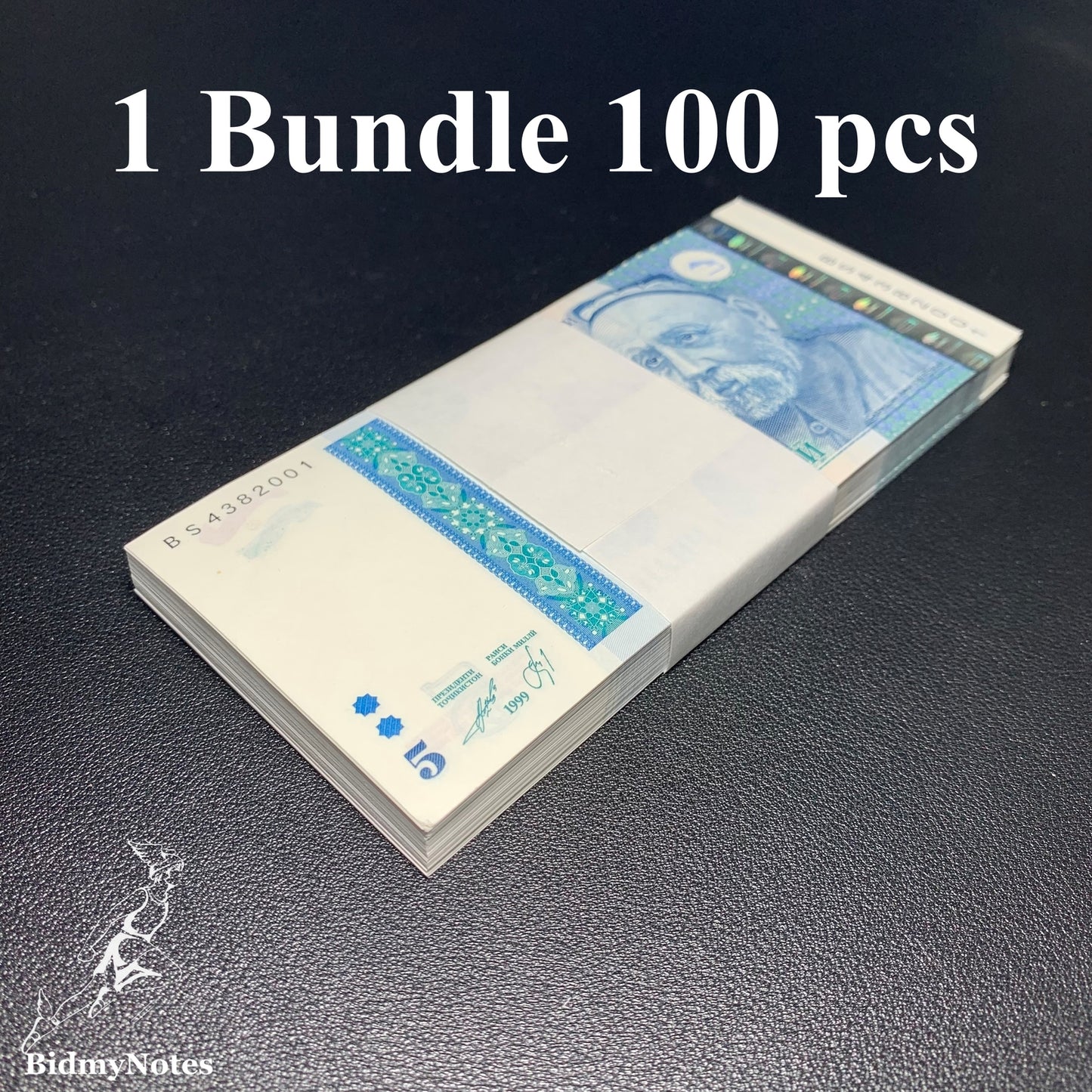 Tajikistan 5 Somoni 1999 (2013) P 23 UNC 1 Bundle 100 pcs